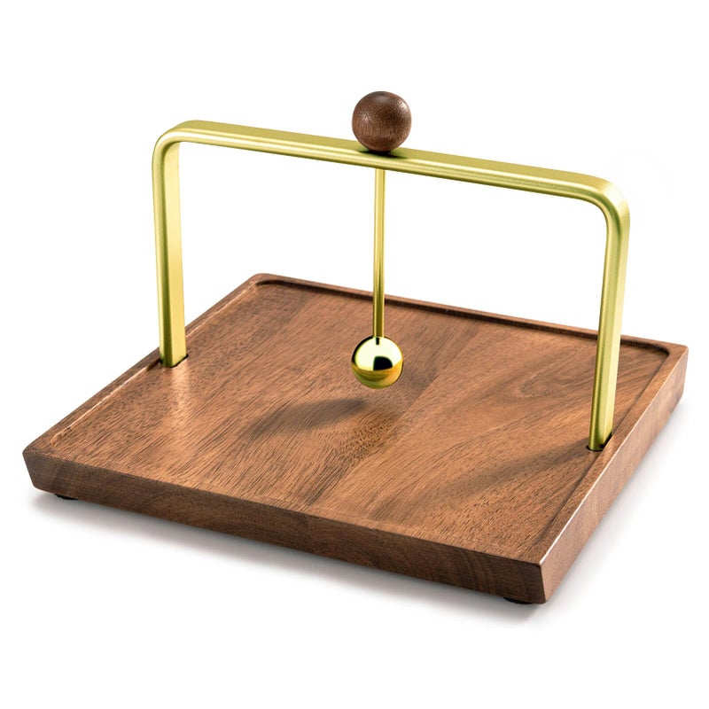 ALLCENER Wood Napkin Holder for Table, Square Tabletop Napkin Dispenser with Sophisticatedly Metal Center Bar, Cocktail Napkin Holder for Home, Kitchen, Office, Restaurant, Hotel, Cafe, Bar - Image 2